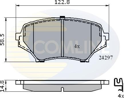 Comline CBP31631 - Гальмівні колодки, дискові гальма autocars.com.ua