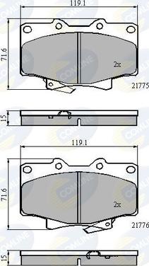 Comline CBP3170 - Тормозные колодки, дисковые, комплект avtokuzovplus.com.ua