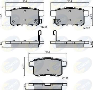 Comline CBP31711 - Тормозные колодки, дисковые, комплект avtokuzovplus.com.ua