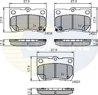 Comline CBP31729 - Гальмівні колодки, дискові гальма autocars.com.ua