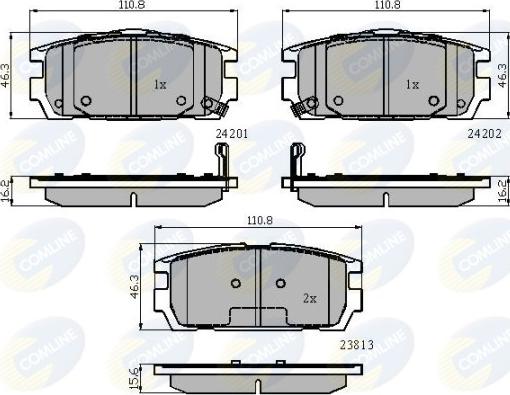 Comline CBP31743 - Гальмівні колодки, дискові гальма autocars.com.ua