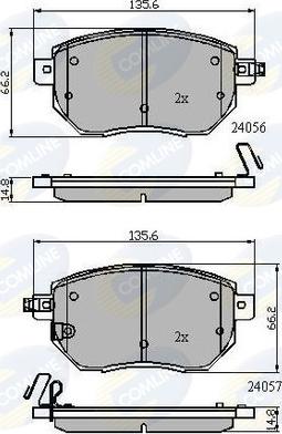 Comline CBP31745 - Гальмівні колодки, дискові гальма autocars.com.ua