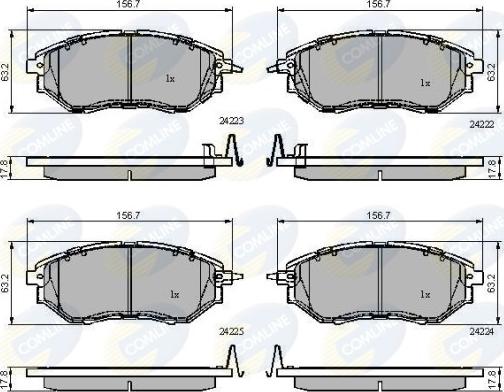 Comline CBP31762 - Гальмівні колодки, дискові гальма autocars.com.ua