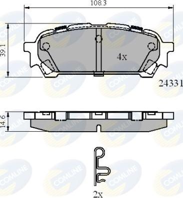 Comline CBP31775 - Тормозные колодки, дисковые, комплект avtokuzovplus.com.ua