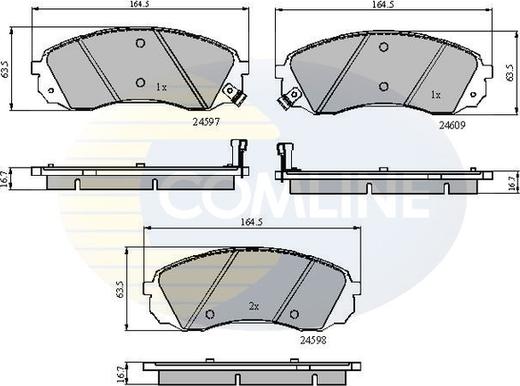 Comline CBP31782 - Тормозные колодки, дисковые, комплект avtokuzovplus.com.ua