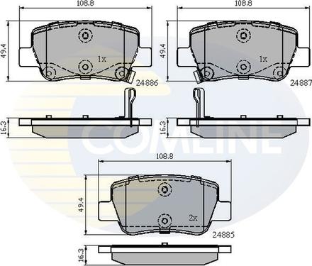 Comline CBP32026 - Гальмівні колодки, дискові гальма autocars.com.ua