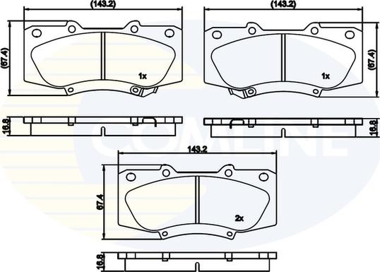 Comline CBP32137 - Гальмівні колодки, дискові гальма autocars.com.ua