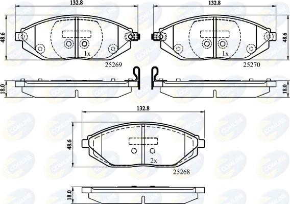 Comline CBP32150 - Тормозные колодки, дисковые, комплект avtokuzovplus.com.ua