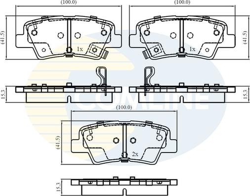 Comline CBP32161 - Гальмівні колодки, дискові гальма autocars.com.ua