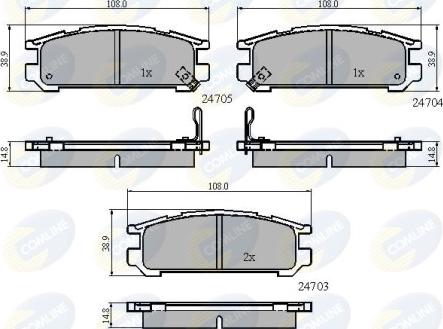 Comline CBP3218 - Тормозные колодки, дисковые, комплект avtokuzovplus.com.ua