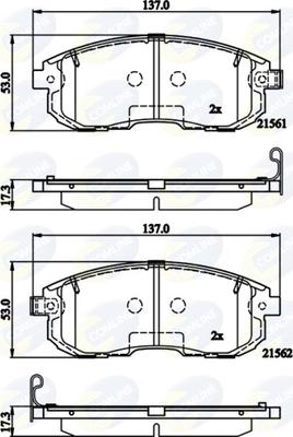 Comline CBP32202 - Гальмівні колодки, дискові гальма autocars.com.ua