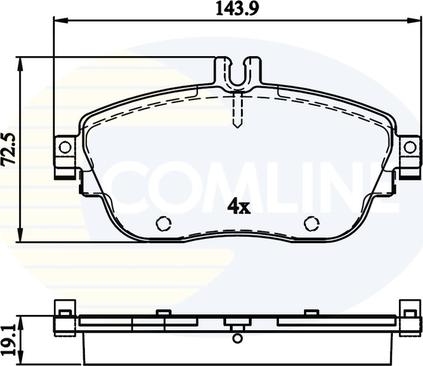 Comline CBP32208 - Тормозные колодки, дисковые, комплект avtokuzovplus.com.ua