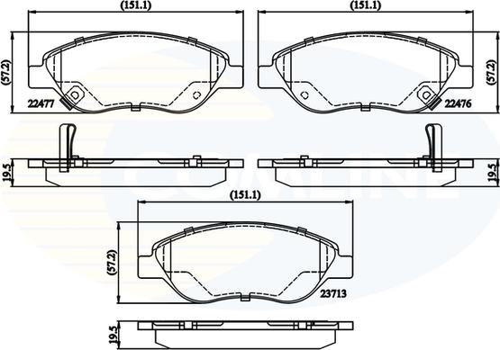 Comline CBP32213 - Гальмівні колодки, дискові гальма autocars.com.ua