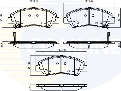 Comline CBP32230 - Гальмівні колодки, дискові гальма autocars.com.ua