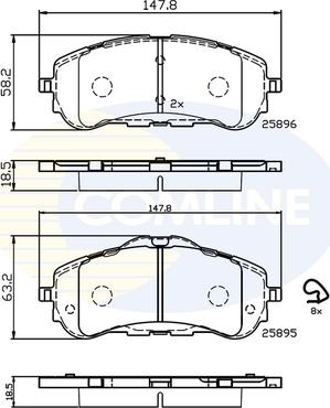 Comline CBP32232 - Гальмівні колодки, дискові гальма autocars.com.ua