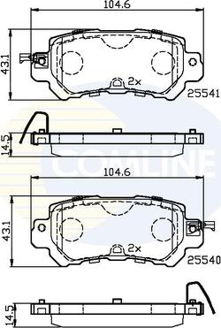 Comline CBP32241 - Гальмівні колодки, дискові гальма autocars.com.ua