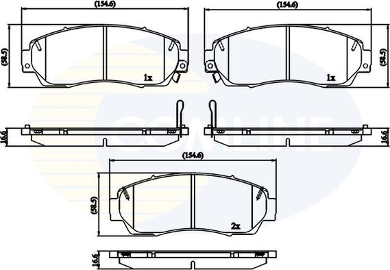 Comline CBP32273 - Гальмівні колодки, дискові гальма autocars.com.ua