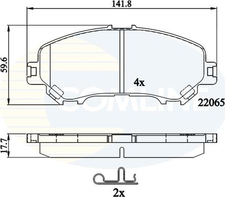 Comline CBP32278 - Тормозные колодки, дисковые, комплект avtokuzovplus.com.ua