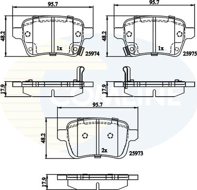Comline CBP32279 - Гальмівні колодки, дискові гальма autocars.com.ua