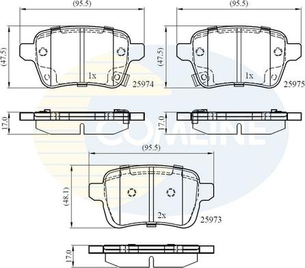 Comline CBP32299 - Гальмівні колодки, дискові гальма autocars.com.ua