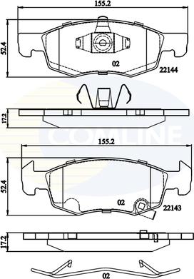 Comline CBP32301 - Гальмівні колодки, дискові гальма autocars.com.ua