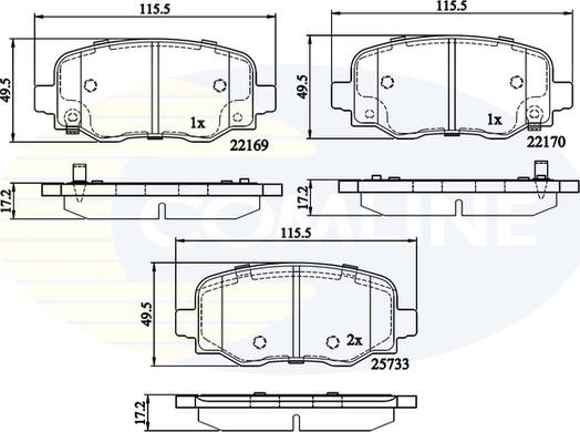 Comline CBP32303 - Гальмівні колодки, дискові гальма autocars.com.ua