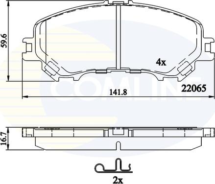 Comline CBP32304 - Тормозные колодки, дисковые, комплект avtokuzovplus.com.ua