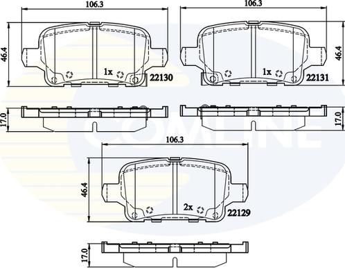 Comline CBP32307 - Гальмівні колодки, дискові гальма autocars.com.ua