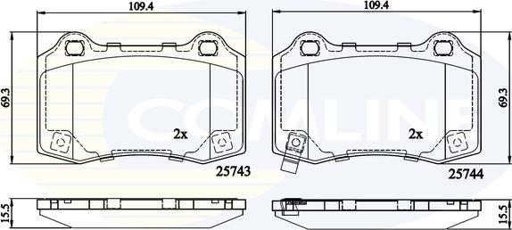 Comline CBP32308 - Гальмівні колодки, дискові гальма autocars.com.ua