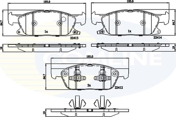 Comline CBP32310 - Гальмівні колодки, дискові гальма autocars.com.ua