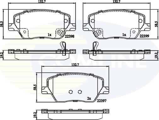 Comline CBP32324 - Тормозные колодки, дисковые, комплект avtokuzovplus.com.ua