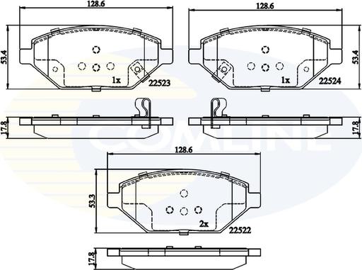 Comline CBP32325 - Тормозные колодки, дисковые, комплект avtokuzovplus.com.ua