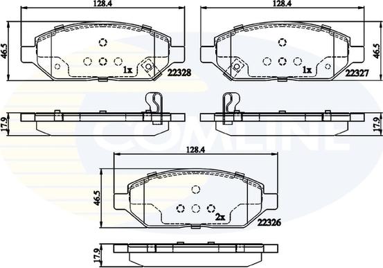 Comline CBP32326 - Гальмівні колодки, дискові гальма autocars.com.ua