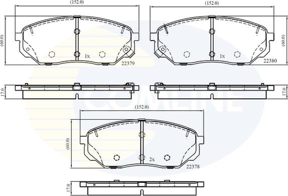 Comline CBP32353 - Гальмівні колодки, дискові гальма autocars.com.ua