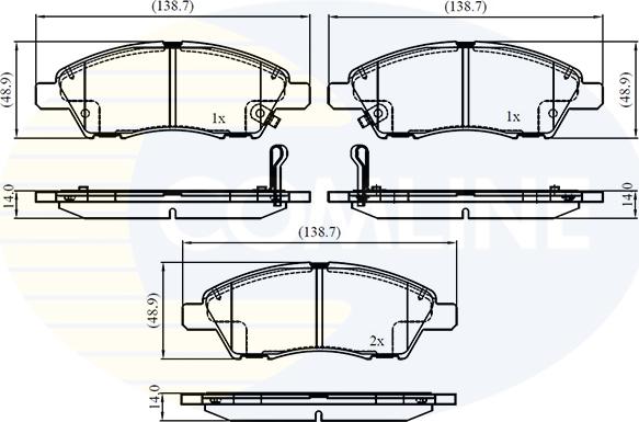 Comline CBP32359 - Гальмівні колодки, дискові гальма autocars.com.ua