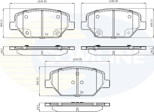 Comline CBP32371 - Гальмівні колодки, дискові гальма autocars.com.ua