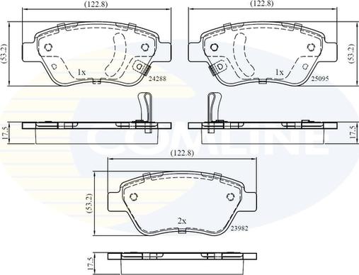 Comline CBP32376 - Гальмівні колодки, дискові гальма autocars.com.ua