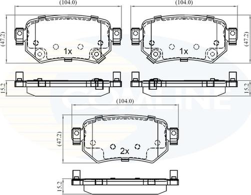 Comline CBP32386 - Тормозные колодки, дисковые, комплект avtokuzovplus.com.ua