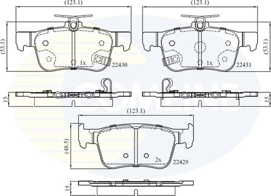 Comline CBP32407 - Тормозные колодки, дисковые, комплект autodnr.net