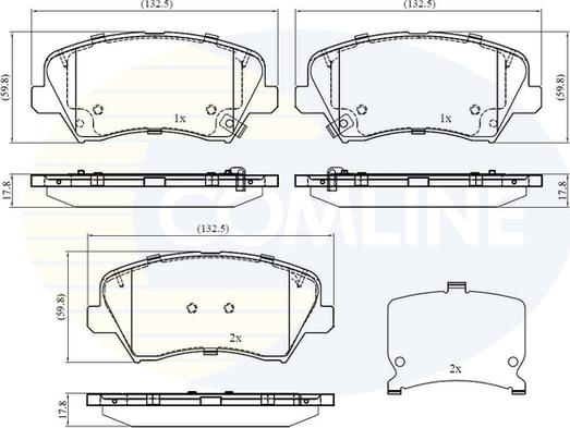 Comline CBP32408 - Гальмівні колодки, дискові гальма autocars.com.ua