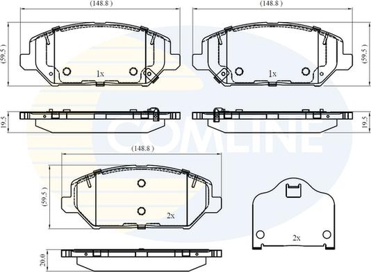 Comline CBP32409 - Гальмівні колодки, дискові гальма autocars.com.ua