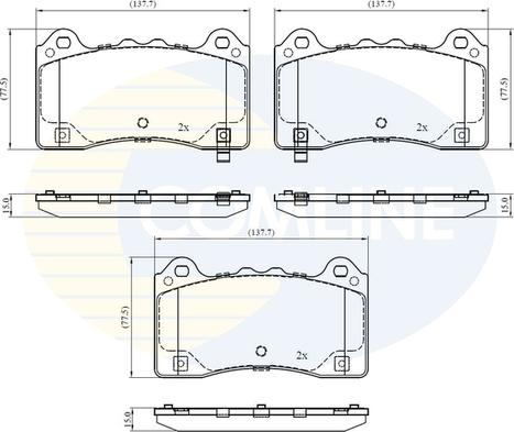 Comline CBP32424 - Тормозные колодки, дисковые, комплект avtokuzovplus.com.ua