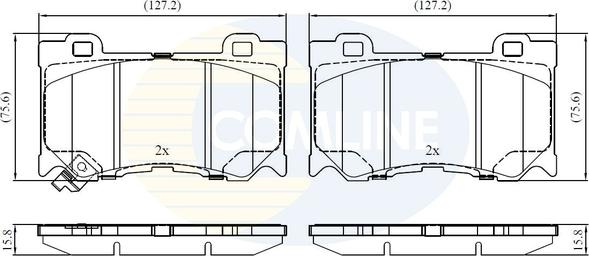 Comline CBP32428 - Тормозные колодки, дисковые, комплект avtokuzovplus.com.ua