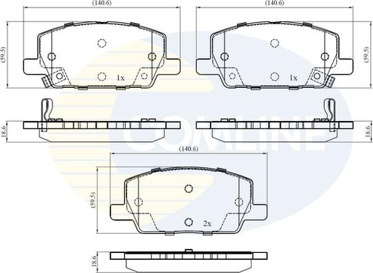 Comline CBP32437 - Гальмівні колодки, дискові гальма autocars.com.ua