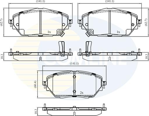 Comline CBP32438 - Тормозные колодки, дисковые, комплект autodnr.net