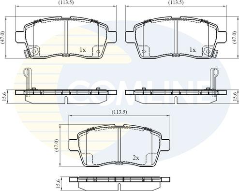 Comline CBP32439 - Тормозные колодки, дисковые, комплект autodnr.net