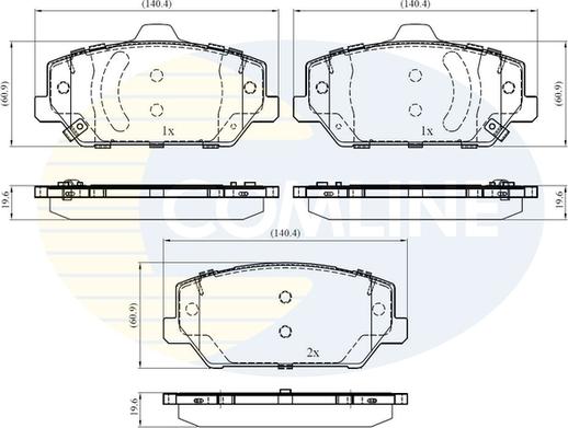 Comline CBP32440 - Гальмівні колодки, дискові гальма autocars.com.ua