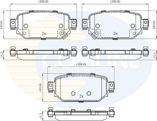 Comline CBP32442 - Тормозные колодки, дисковые, комплект autodnr.net