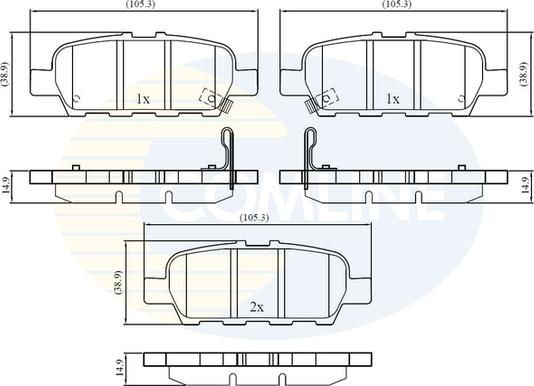 Comline CBP32445 - Гальмівні колодки, дискові гальма autocars.com.ua