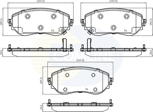 Comline CBP32457 - Гальмівні колодки, дискові гальма autocars.com.ua